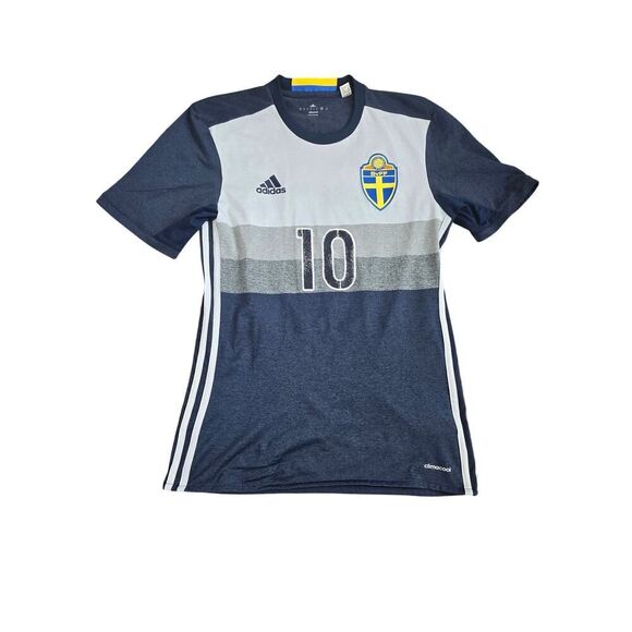 Adidas Sweden Ibrahimovic #10 Jersey S ClimaCool 2015 Soccer Football Shirt - Picture 2 of 11